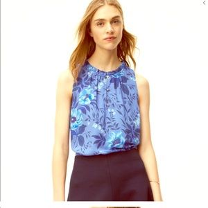 LOFT XXSP FLORAL HENLEY HALTER TOP